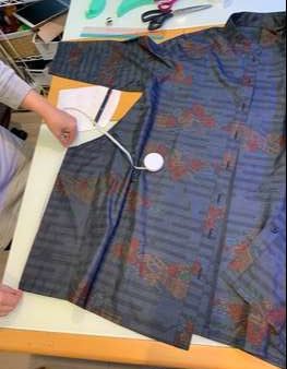 型紙作製の原型操作の方法とサンプルワンピースから型紙を写しとるレッスン