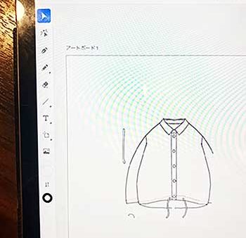 ファッションイラストのレッスン　洋服の絵型をiPad版Illustratorで描く
